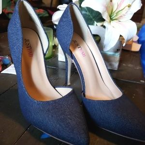 Justfab denim heels